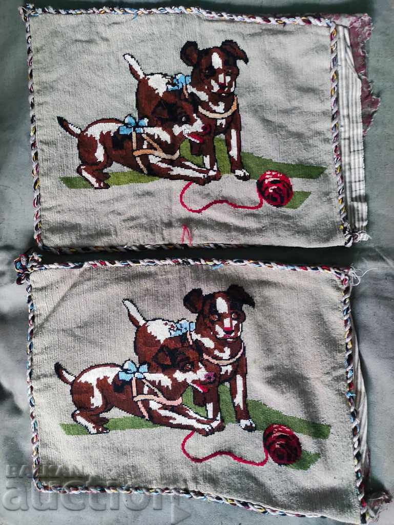 2 very old pillowcases