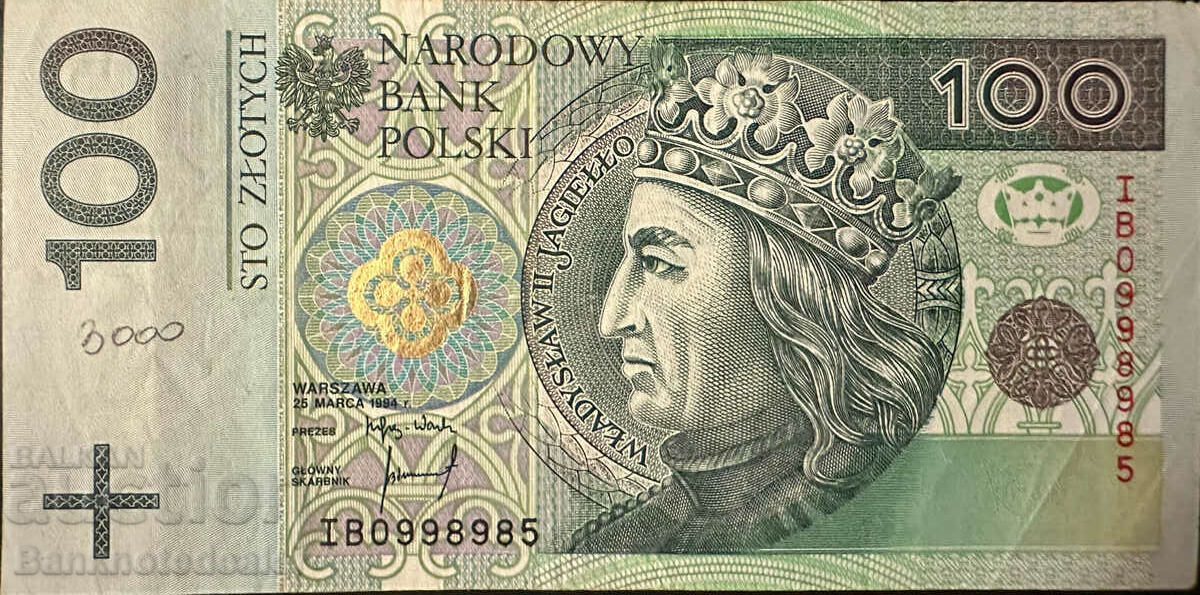 Poland 100 Zlotych 1994 Pick 176 Ref 8985