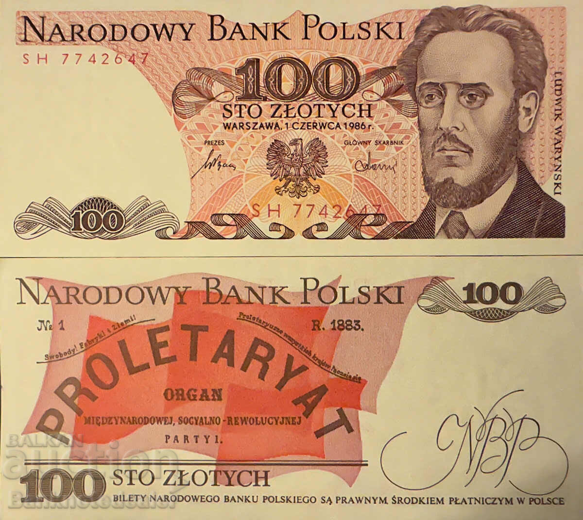 Poland 100 Zlotych 1986 Pick 143 Ref 2647 Unc