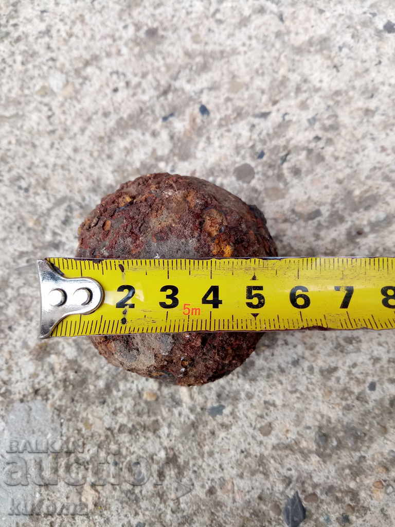 Old cannonball with price 34.99 BGN | € 17.89 Old cannonball with price 34.99 BGN | € 17.89