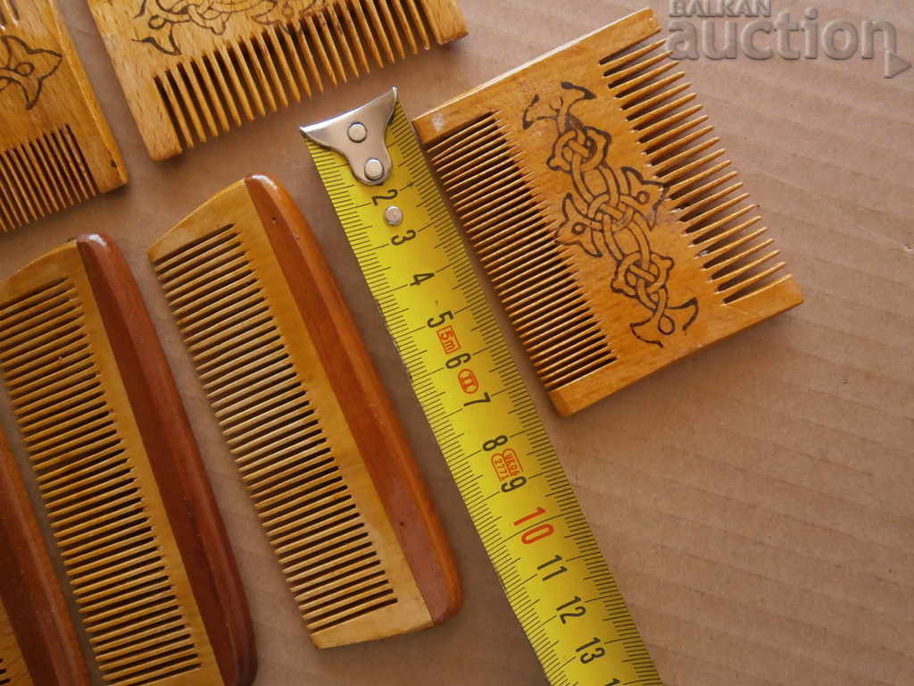 antique wooden comb lot combs - 7