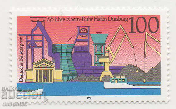1991. GFR. 275 la portul Rin-Ruhr din Duisburg.