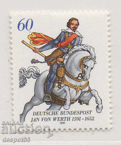 1991. GFR. 400 years since the death of Jan von Wert, General.