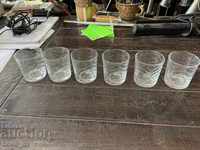 10646. SERVICE BRANDY GLASSES SOLID GLASS