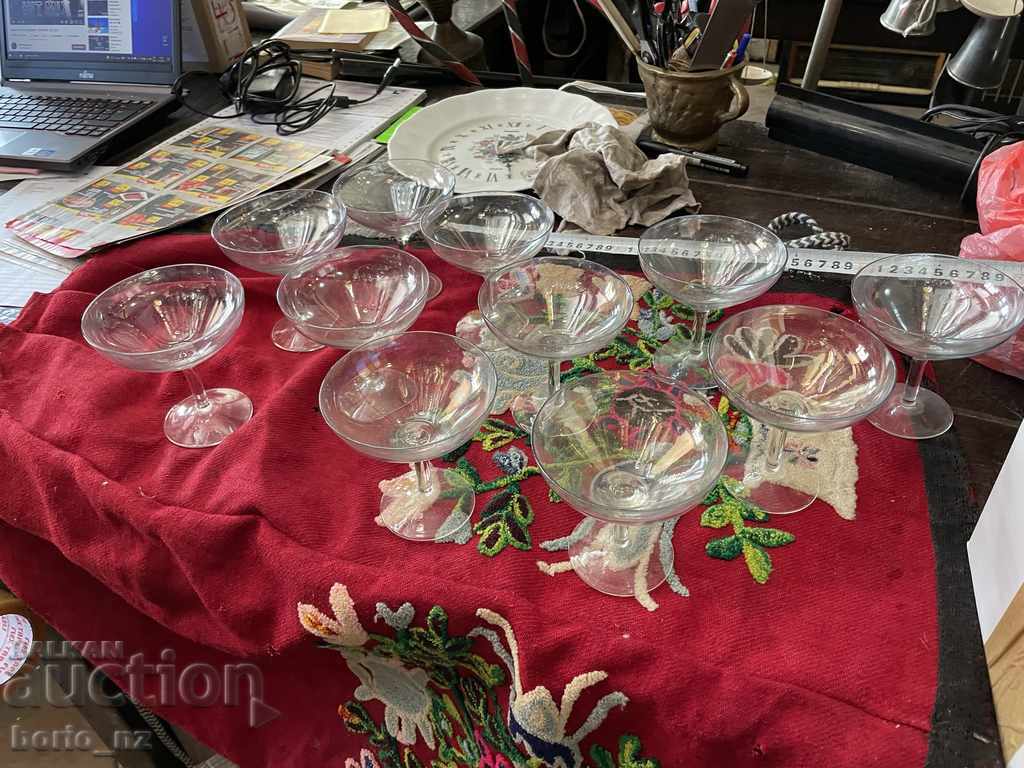 10654. OLD SERVICE COCKTAIL GLASSES GLASS with price 30.00 BGN | € 15.34