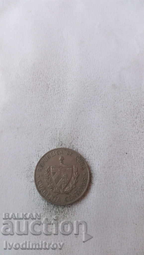 Cuba 40 centavos 1962