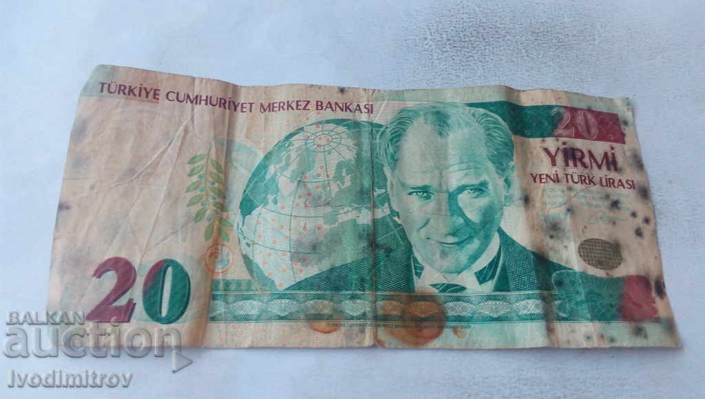 Turcia 20 de lire sterline 2005