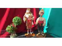TWO Bulgarian dolls in traditional costume SP Burgas