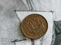 Монета - Великобритания - 1/2 (половин) пени | 1958г.