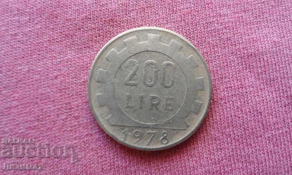 200 de lire sterline 1978 Italia