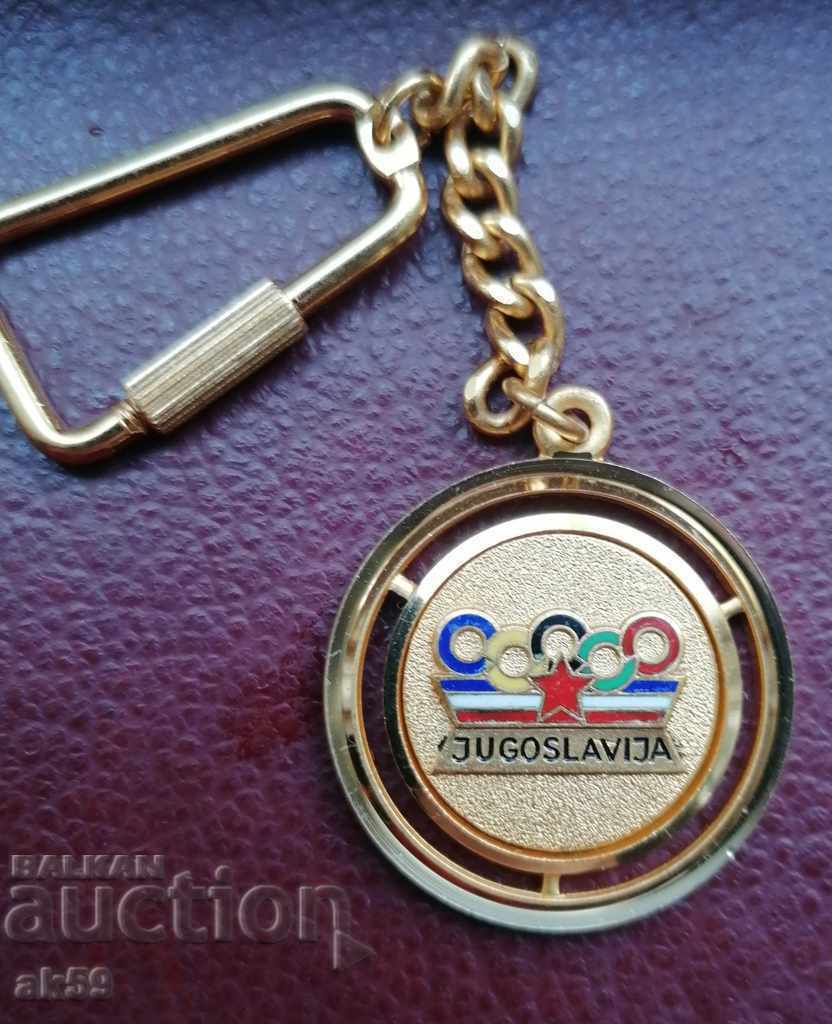 Olympic souvenir keychain - "Olympic Committee Yugoslavia"