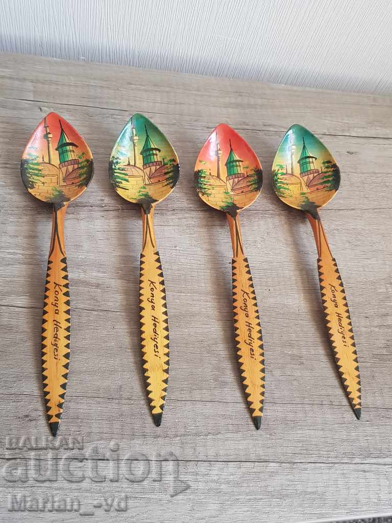 Souvenir wooden spoons -4 pieces