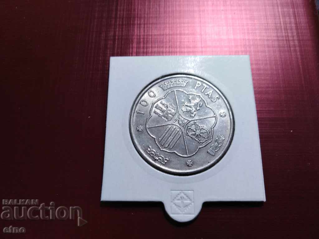 Auction  100 PTAS 1966 SPAIN, 100 PESETS Silver 800