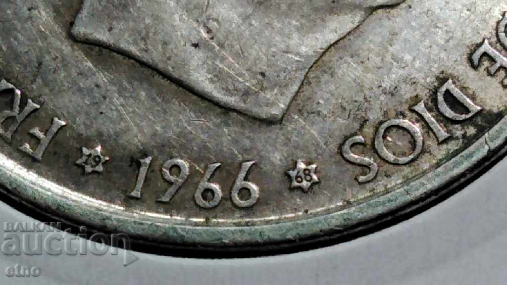 100 PTAS 1966 SPAIN, 100 PESETS Silver 800 with price 35.00 BGN | € 17.90 100 PTAS 1966 SPAIN, 100 PESETS Silver 800 with price 35.00 BGN | € 17.90