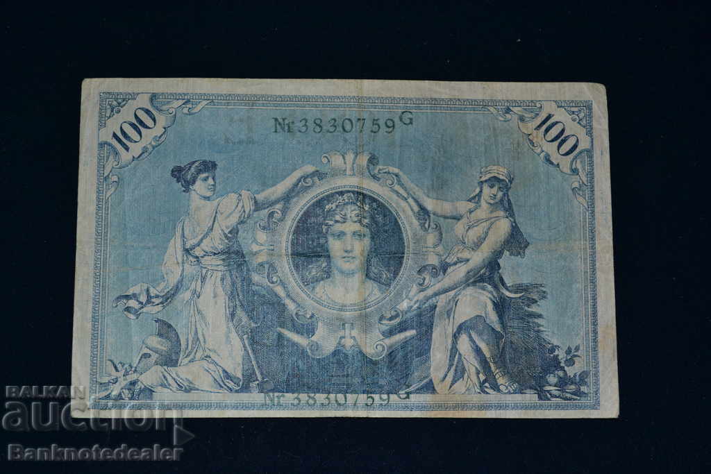 Germany 100 Mark 1908 Pick 33 Ref 0759 Green SEAL with price 5.00 BGN | € 2.56