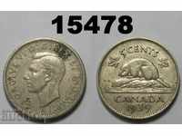 Канада 5 цента 1939 монета