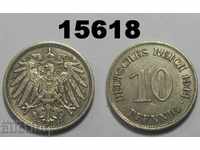Germania 10 pfennig 1914 Este o monedă Excelentă