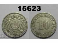 Germania 10 pfennigs 1904 D coin Excellent Rare