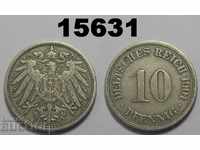 Germania 10 pfennigs 1901 F Rare