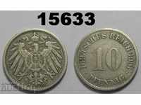 Германия 10 пфенига 1901 G Рядка