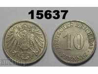 Γερμανία 10 pfennigs 1913 Ένα νόμισμα Εξαιρετικό