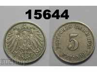 Германия 5 пфенига 1913 F монета