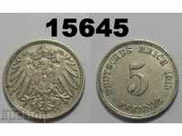 Germania 5 pfennig 1913 D coin