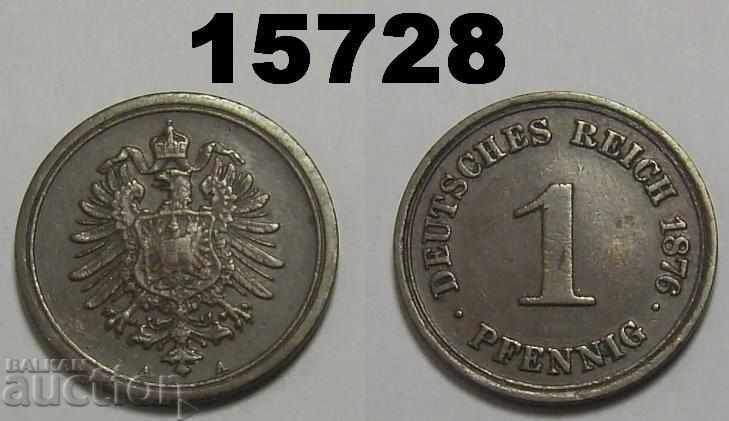 Germania 1 pfennig 1876 O monedă