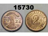 Γερμανία 2 ενοίκιο pfennig 1924 A Wonderful