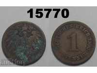 Germania 1 pfennig 1900 E Lichid oxidat