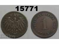 Γερμανία 1 pfennig 1900 E VF + Σπάνιο