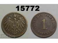 Germania 1 pfennig 1898 A VF +