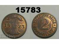 Γερμανία 2 ενοίκιο pfennig 1923 G