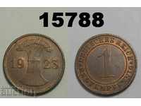 Germany 1 rent pfennig 1923 E Wonderful Rare