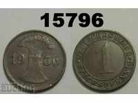 Germania 1 Reich Pfennig 1936 E Rândul VF +