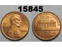 Statele Unite 1 cent 1980 RED-UNC Monedă minunată