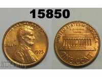 САЩ 1 цент 1975 RED-UNC Прекрасна монета