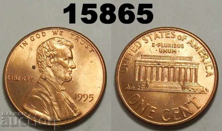 Ηνωμένες Πολιτείες 1 σεντ 1995 TOP RED-UNC Υπέροχο νόμισμα