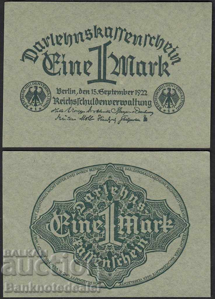 Γερμανία 1 Mark Τραπεζογραμμάτιο Rosenberg 1922 Επιλογή 61 aUnc