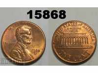 САЩ 1 цент 1988-D UNC Прекрасна монета