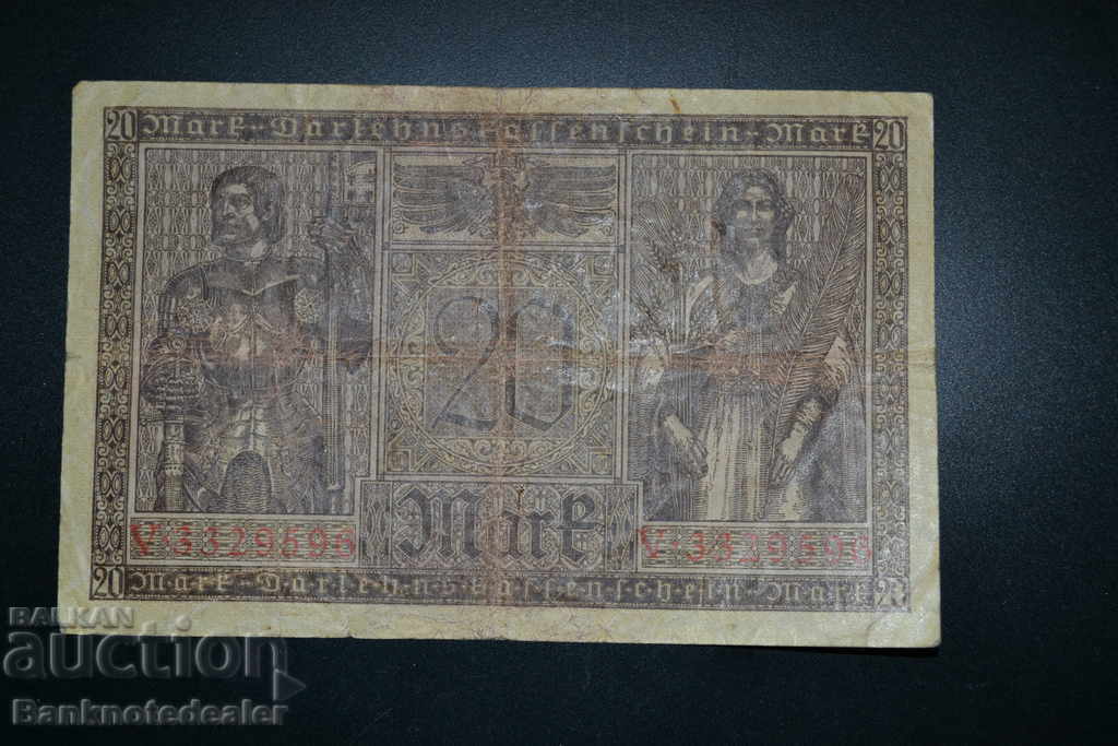 Auction Germany 20 Mark 1918 Pick 57 Ref 9596 Auction Germany 20 Mark 1918 Pick 57 Ref 9596