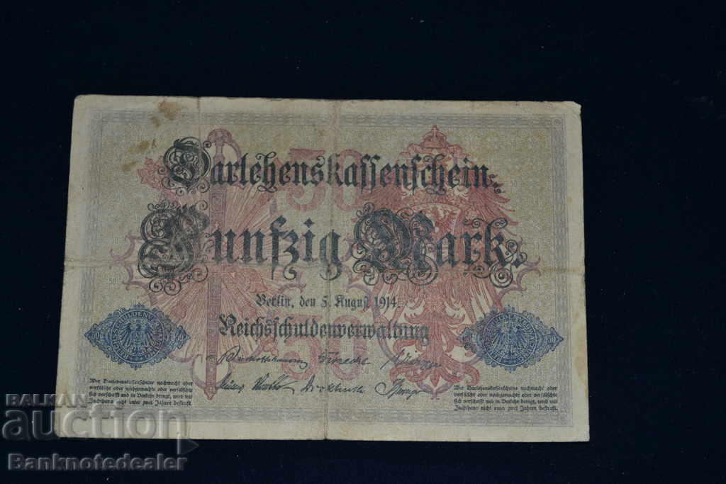 Germany 5 Mark 1914 Pick 47 Ref 1349 with price 5.00 BGN | € 2.56