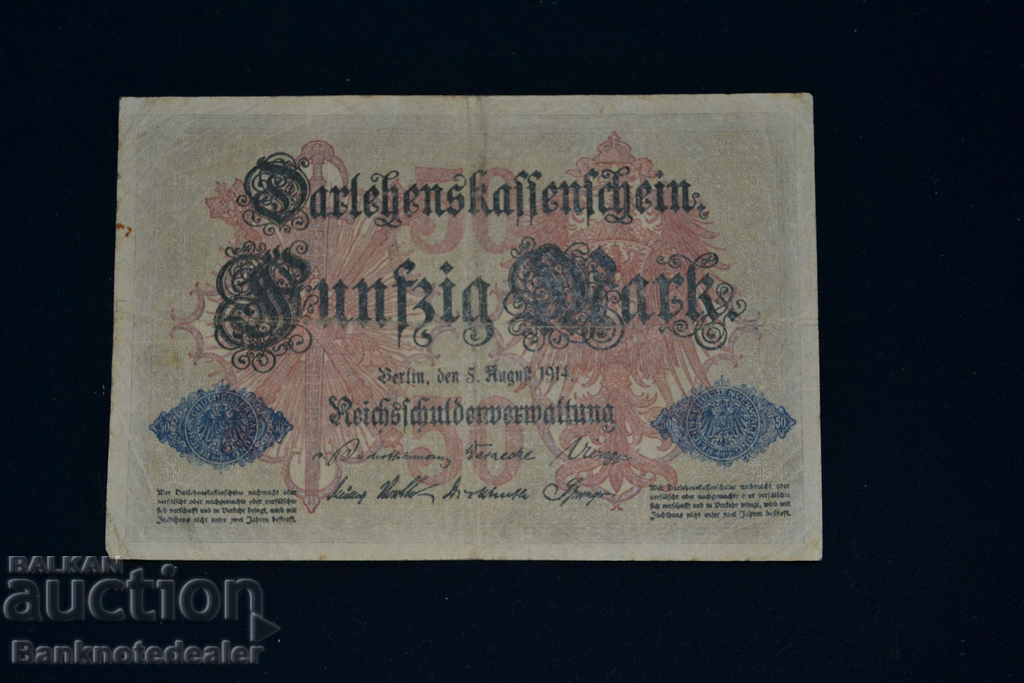 Germany 5 Mark 1914 Pick 47 Ref 4462 with price 7.00 BGN | € 3.58 Germany 5 Mark 1914 Pick 47 Ref 4462 with price 7.00 BGN | € 3.58