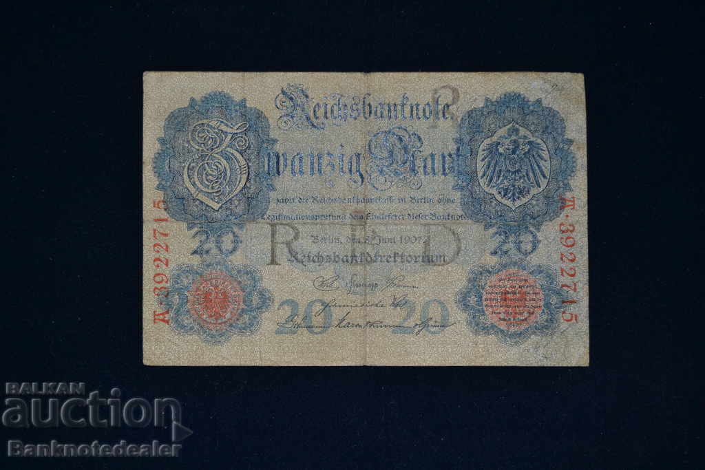 Γερμανία 20 Μάρκος 1910 Επιλογή 31 Ref 2715