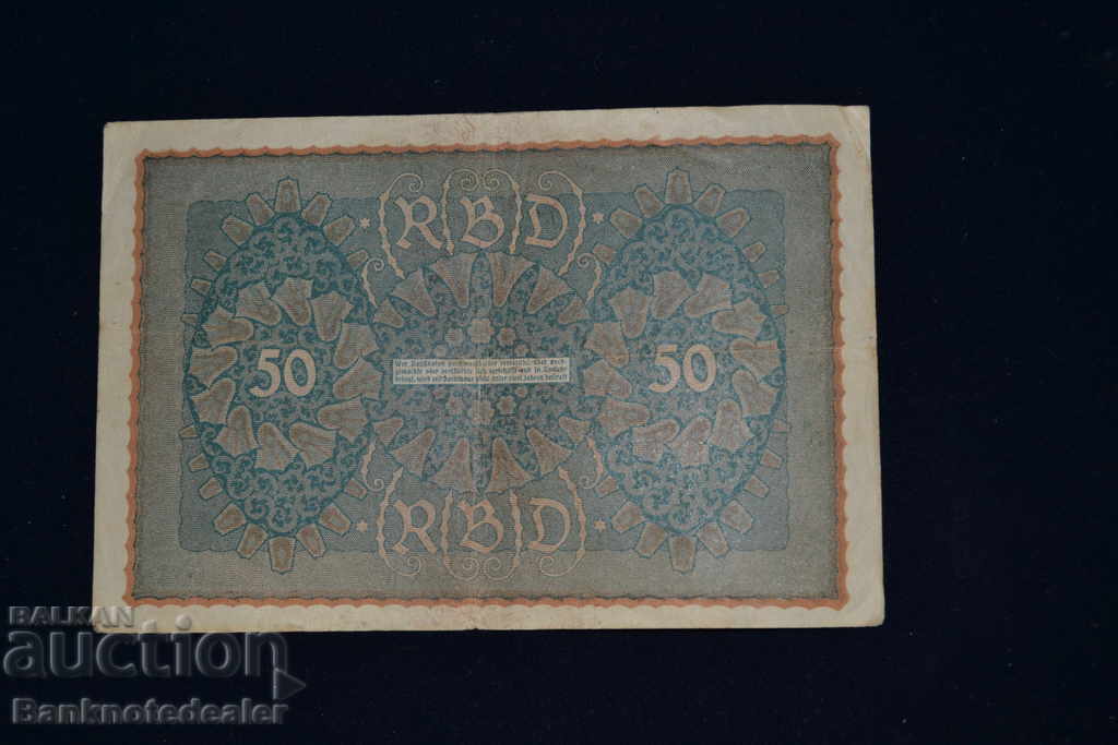 Germany 50 Mark 1919 Pick 66 Ref 0341 with price 5.00 BGN | € 2.56