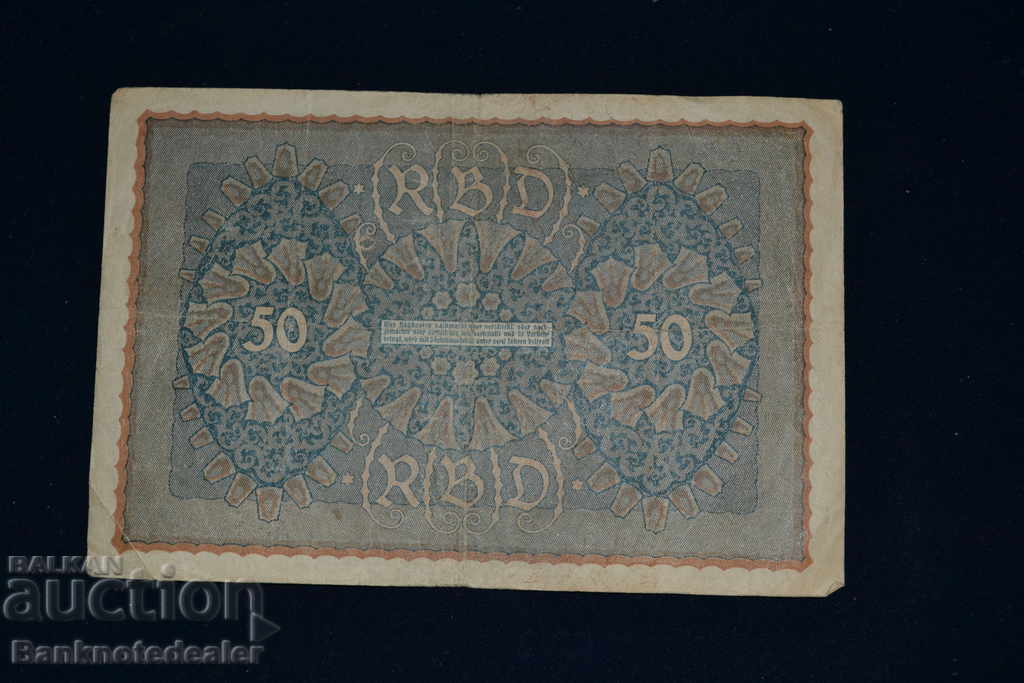 Germany 50 Mark 1919 Pick 66 Ref 3885 with price 3.00 BGN | € 1.53 Germany 50 Mark 1919 Pick 66 Ref 3885 with price 3.00 BGN | € 1.53