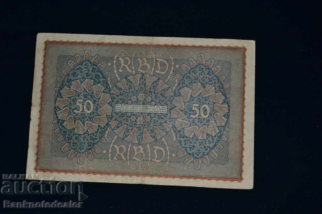 Germany 50 Mark 1919 Pick 66 Ref 8666 with price 6.00 BGN | € 3.07 Germany 50 Mark 1919 Pick 66 Ref 8666 with price 6.00 BGN | € 3.07