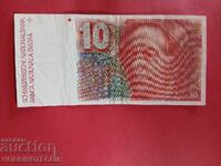 SWITZERLAND 10 Francs issue 1979