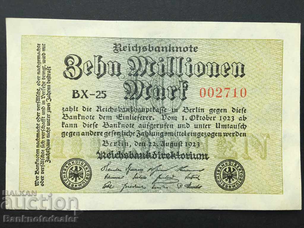 Γερμανία Βερολίνο 10 Millionen 1923 Επιλέξτε 106 Ref BX25 002710