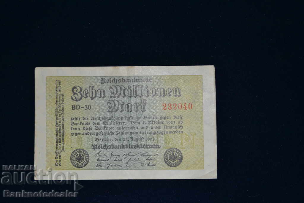 Germany Berlin 10 Millionen 1923 Pick 106  Ref BD30 232040